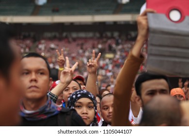 Jakarta, Indonesia - July 5 2014 : Campaign Day Of Joko Widodo To Election Day