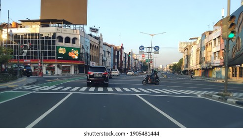 Jakarta, Indonesia - July, 9th 2020: Local Semi-lockdown In Jakarta With Clear Sky And Less Polution.