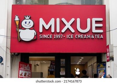 Jakarta, Indonesia - June 25th, 2022: Mixue Is A Popular Cold Beverages (ice Cream) Shop. It Is Originally From China And Recently Opens In Indonesia.