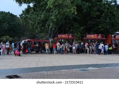 Jakarta, Indonesia - June 26 2022 : Wara Wiri Is A Custom Shuttle Bus At Jakarta Fair 