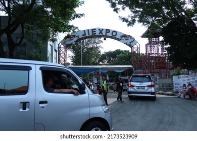 Jakarta, Indonesia - June 26 2022 : Entrance Gate At Jakarta Fair 