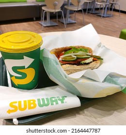 Jakarta, Indonesia - June 6th, 2022 - This Is Subway Restaurant In Jakarta 