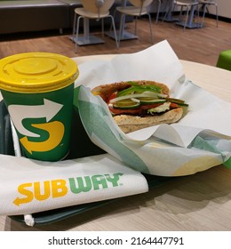 Jakarta, Indonesia - June 6th, 2022 - This Is Subway Restaurant In Jakarta 