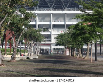 Jakarta Indonesia June 8, 2022 - The Courtyard To The Gelora Bung Karno Stadium