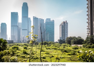 Jakarta, Indonesia - May 11, 2021: District 8 Treasury Tower. SCBD Lot 28, Jakarta Selatan. Located Strategically In The Heart Of Jakarta Selatan Prime Area, SCBD, Senayan, Kebayoran Baru.