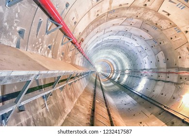 Jakarta, Indonesia - May 14th 2017: The Tunnel Of MRT