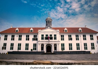 JAKARTA, INDONESIA - May 27, 2022: A Low Angle Shot Of The Beautiful Jakarta History Museum In Indonesia Against A Blue Sky