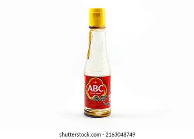 Jakarta, Indonesia - May 28, 2022 : Empty ABC Brand Soy Sauce Bottle Because It Has Been Used.