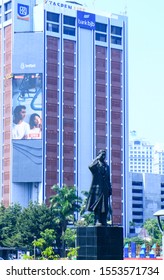 Jakarta, Indonesia - November 7, 2019: Sudirman Statue On Jalan Jenderal Sudirman, South Jakarta.