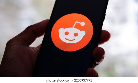 Jakarta, Indonesia - October 01,2022: Reddit Logo Displayed On Smartphone. Is An American Social News Aggregation, Content Rating, And Discussion Website. Registered Users Known As  