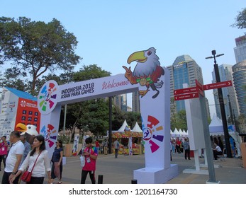 Jakarta, Indonesia - October 06, 2018: Asian Festival, Asian Para Games 2018 In Senayan.