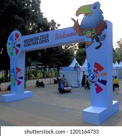 Jakarta, Indonesia - October 06, 2018: Asian Festival, Asian Para Games 2018 In Senayan.