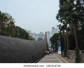 JAKARTA, INDONESIA - October 12, 2018: Asian Para Games 2018 Cauldron In GBK Sports Complex.