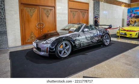 Jakarta Indonesia October 2 2022 Nissan 350Z Z33 Roadster With Livery Inspired From The Fast And The Furious Tokyo Drift In Car Modification Show