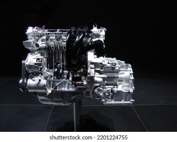 Jakarta, Indonesia. September 28, 2013: Mazda Skyactiv Technology Engine