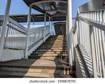 Jakarta Indonesia, Tuesday 29 June 2021, Stairs To The Grogol Busway Stop, West Jakarta