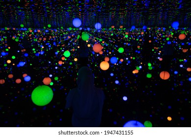 Jakarta, Indonesia-November 7, 2017 : Infinity Mirror Room