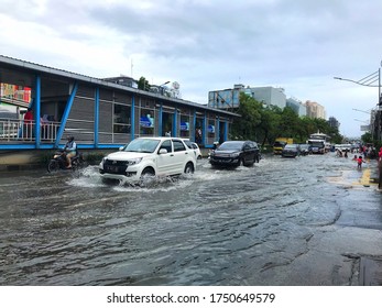 Jakarta/Indonesia, January 2020: Flood In Jakarta