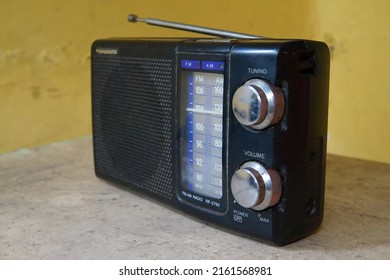 Jakarta,Indonesia-May 28,2022: An Antique Radio Is A Radio Receiving Set That Is Collectible Because Of Its Age And Rarity And For Their Historic Value.