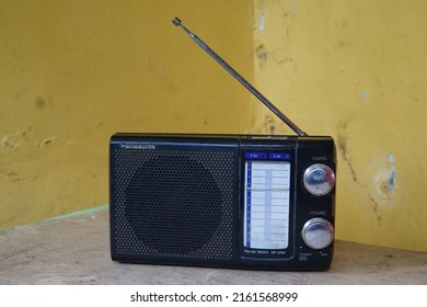 Jakarta,Indonesia-May 28,2022: An Antique Radio Is A Radio Receiving Set That Is Collectible Because Of Its Age And Rarity And For Their Historic Value.