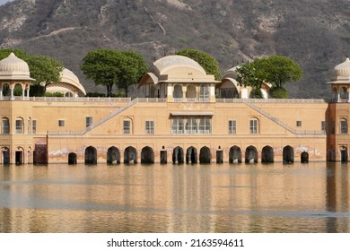 Jal Mahal (Water Palace) In The Middle Of The Lake In Pink City At Jaipur, India.