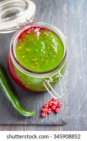 Jalapeno Hot Pepper Jelly With Red Currants