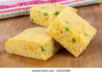 Jalapeno Pepper Corn Bread Squares