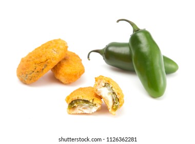 Jalapeno Poppers Isolated On A White Background