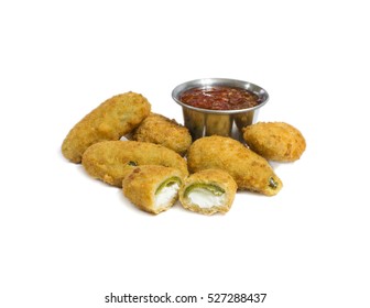 Jalapeno Poppers On An Isolated Background