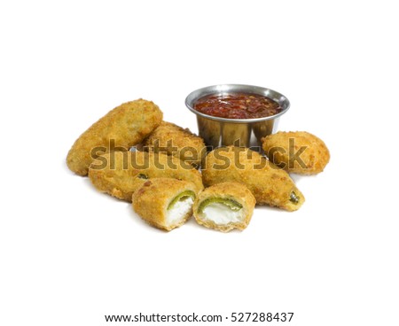 Jalapeno Poppers On An Isolated Background