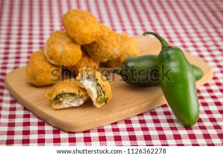 Jalapeno Poppers on a Red Gingham Tablecloth  