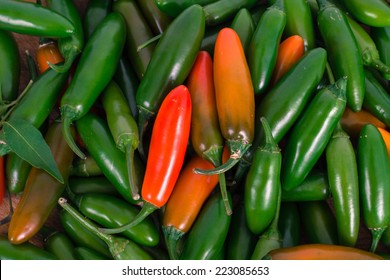 Jalapeno And Serrano Pepper Background