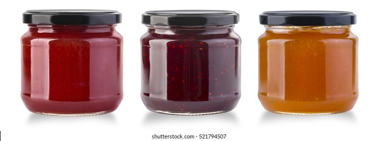 Jam jar isolated on white background - Shutterstock ID 521794507