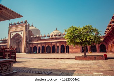 Jama Masjid Mosque in Delhi circa . gate entrance