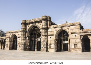 Jama Mosque, The Great Mosque At The Old City Of Ahmedabad, Gujarat, India