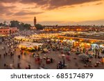 Jamaa el Fna market square, Marrakesh, Morocco, north Africa. Jemaa el-Fnaa, Djema el-Fna or Djemaa el-Fnaa is a famous square and market place in Marrakesh