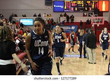 JAMAICA-FEB 2: Connecticut Huskies Guard Bria Hartley (14) Heads To The Locker Room After Beating The St. John's Red Storm At Carnesecca Arena On February 2, 2013 In Jamaica, Queens, New York.