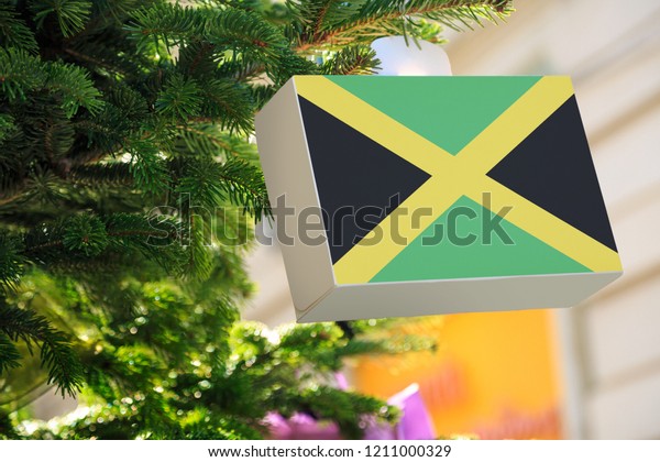 Jamaican Flag Printed On Christmas Gift Signs Symbols Holidays