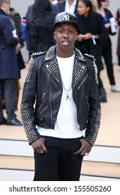 Jamal Edwards At London Fashion Week SS14  - Burberry Prorsum S/s 2014 - Arrivals, London. 16/09/2013