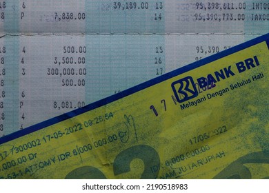 Jambi, Indonesia - 09 August 2022: Bank Deposit Slip.