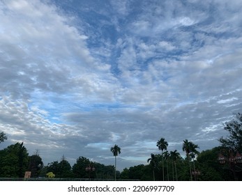 Jambi, Indonesia - July 2nd 2020 : Morning Sky At Orchid Garden.