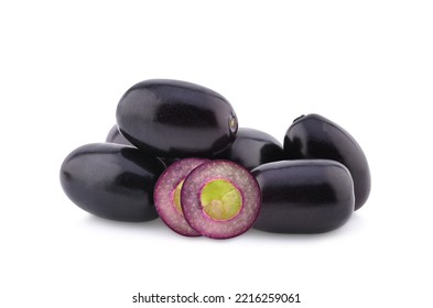 Jambolan plum or Java plum isolated on white background