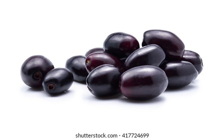 Jambolan plum, Java plum on white background