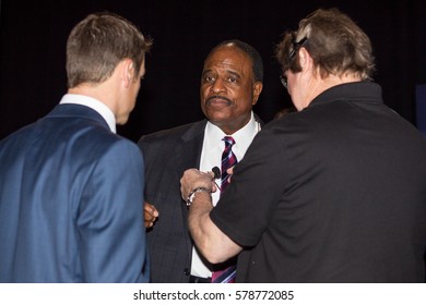 James Brown Attends The AIA 2017 Bart Starr Award Super Bowl Breakfast In Houston, Texas On Saturday 4th 2017 February - USA