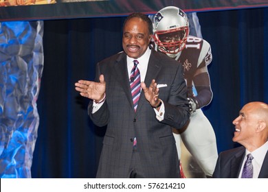 James Brown Attends The Bart Starr Awards, 2017 AIA Super Bowl Breakfast On Saturday 4, 2017 At The Marriott Marquis Houston, Texas - USA 