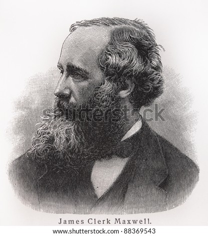 James Clerk Maxwell - Picture from Meyers Lexicon books written in German language. Collection of 21 volumes published between 1905 and 1909.