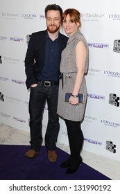 James McAvoy And Anne Marie Duff Arriving For The South Bank Sky Arts Awards 2013 At The Dorchester Hotel, London. 12/03/2013 Picture By: Alexandra Glen