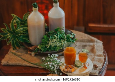 JAMU Is A Javanese Public Health Drink. The Community Believes That Drinking Regularly Can Improve One's Vitality And Health.