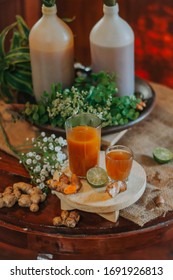 JAMU Is A Javanese Public Health Drink. The Community Believes That Drinking Regularly Can Improve One's Vitality And Health.