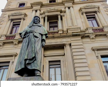 Jan 14th 2018- A Bronze Statue Commemorates The Chief Justice Of Victoria George Higinbotham. He Was A Chief Justice Of The Supreme Court Of Victoria. Melbourne, VIC Australia. 